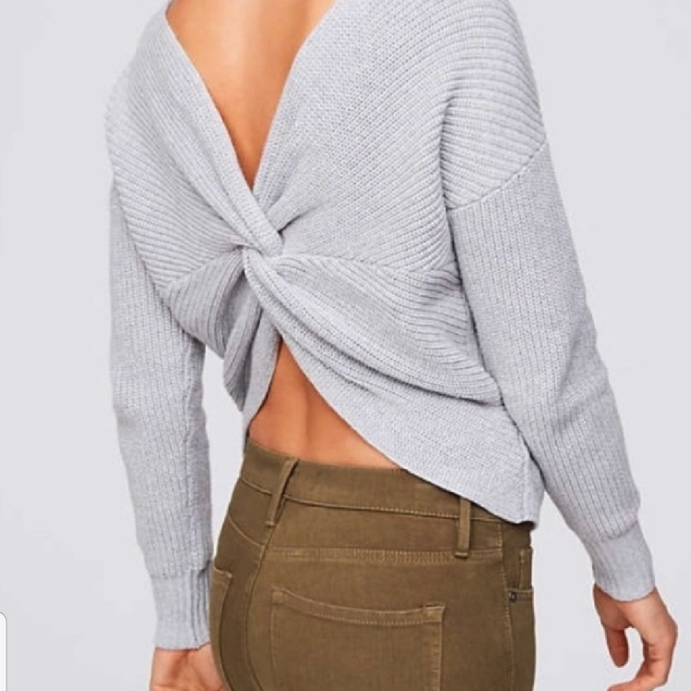 Loft twist back knit sweater